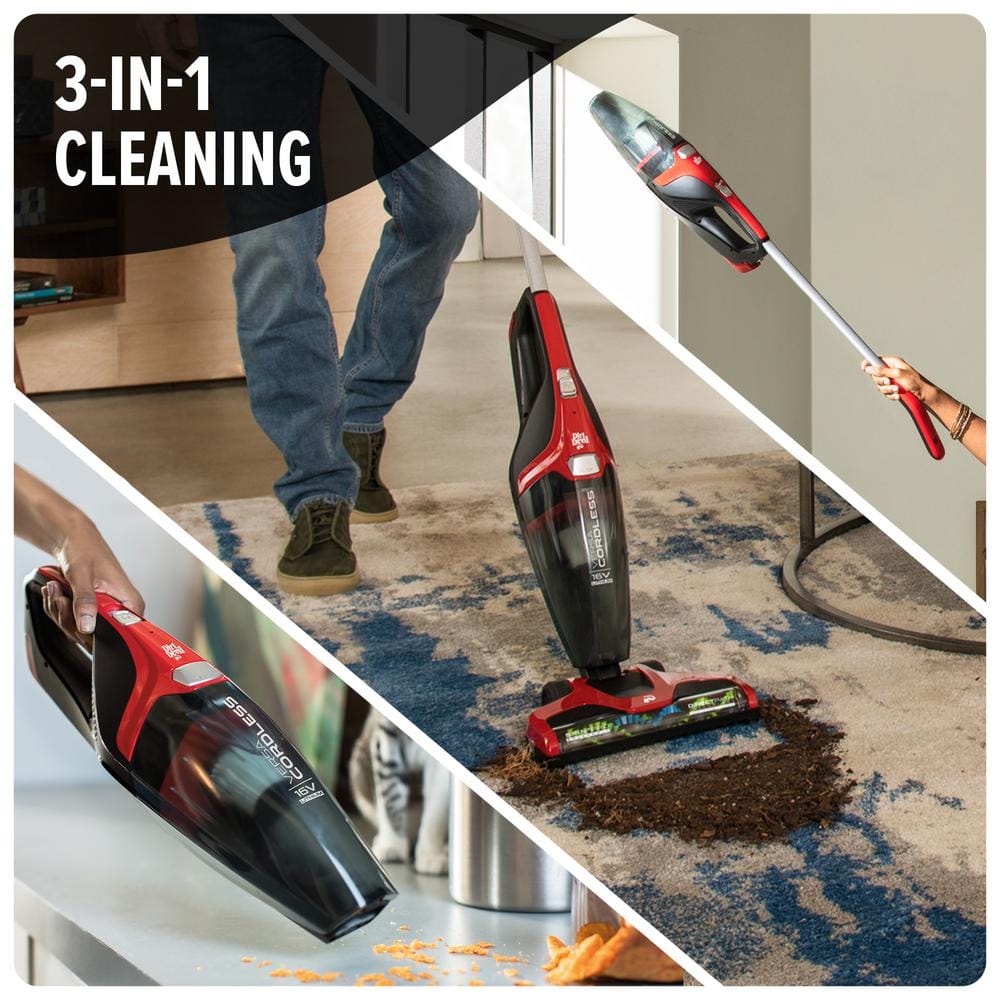 Dirt Devil Red Cordless 3-in-1 Stick Vacuum Cleaner