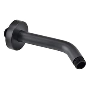 5.9 in. L Wall Mount 1/2 in. NPT Shower Arm with Decorate Cover, Matte Black