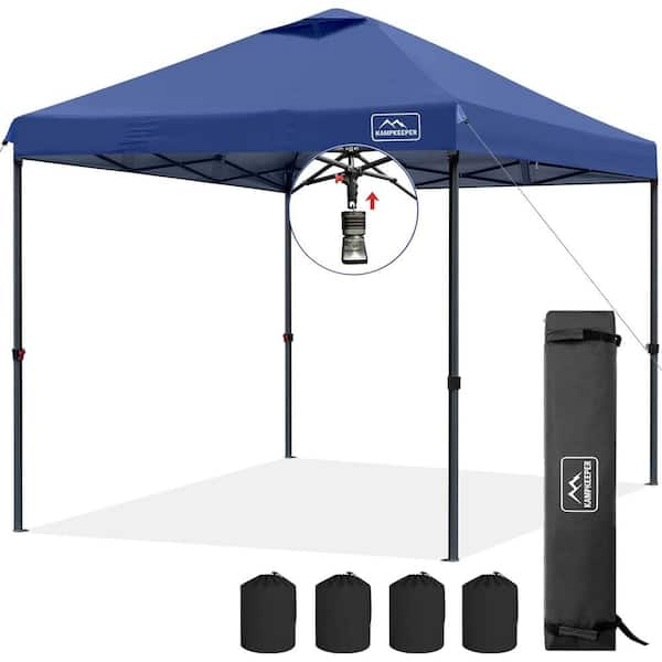 10 ft. x 10 ft. Pop Up Instant Portable Canopy Tent with 3 adjustable Heights Wheeled Carry Bag 8 Stakes and 4 Ropes y440 The Home Depot