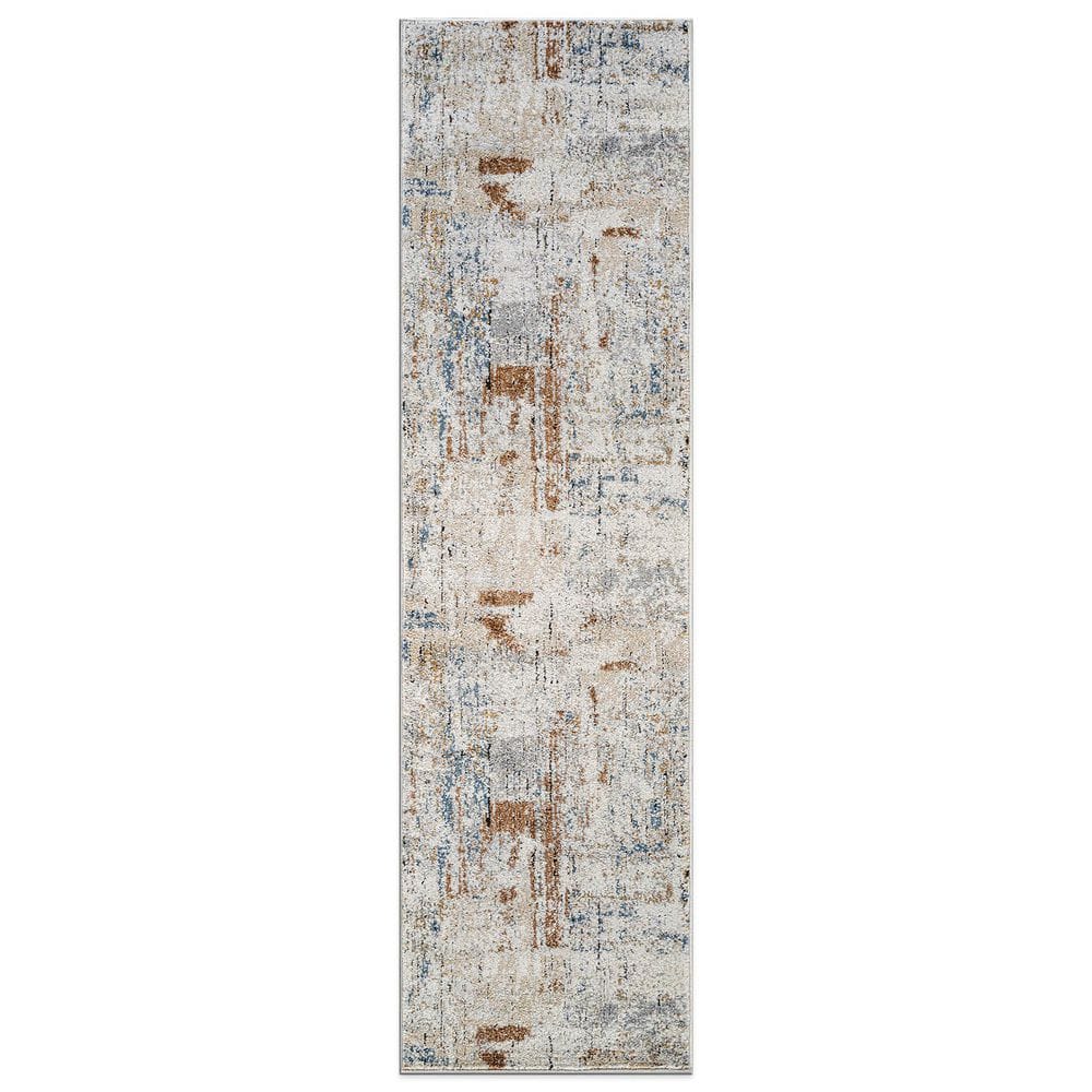 World Rug Gallery Strata Modern 2 ft. 3 in. x 6 ft. Runner Multi Rug ...