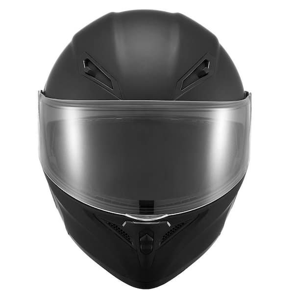Motorcycle Helmet, Matte Black, M Adult Motocross Dirt Bike Helmet with Large Clear Visor for Men & Women
