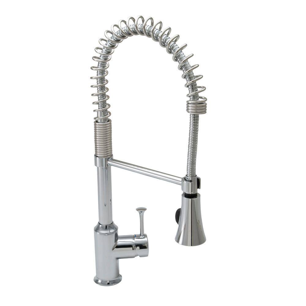 Pekoe Semi-Professional Single-Handle Pull-Down Sprayer Kitchen Faucet in P