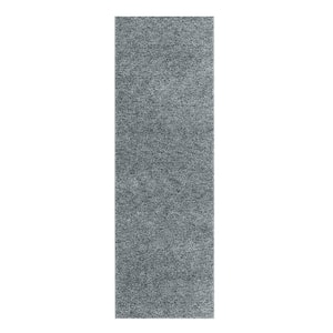 Gray 2 ft. x 8 ft. Shag Solid Rug