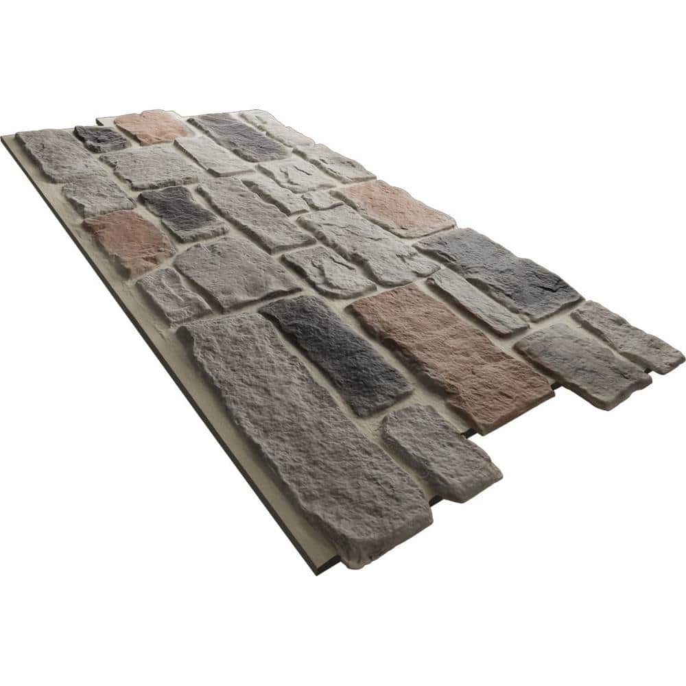 Smolder Faux Stone Urethane Panel, 48"W x 23.75"H