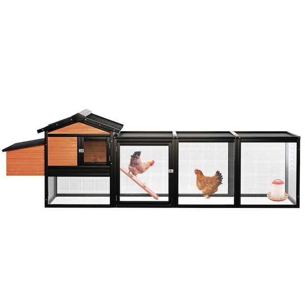106 in. Chicken Coop Extra Large Chicken House Hen House Rust Proof Metal Wire Poultry Cage w/ Nesting Boxes and Perches