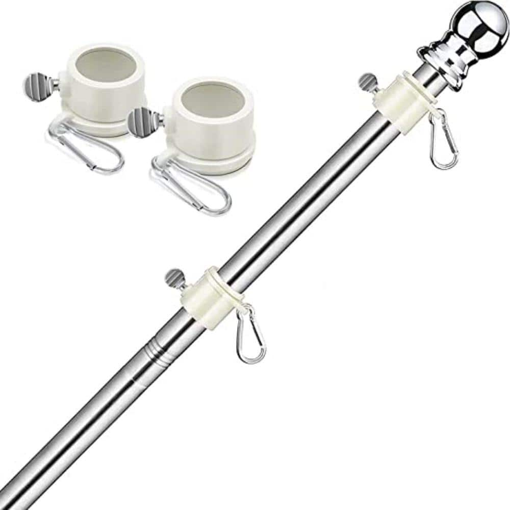 Cubilan 6 Ft. Thickened Flag Pole, Heavy-Duty Stainless Steel Flagpole ...