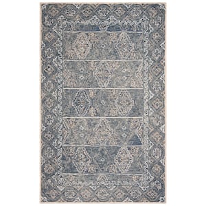 Aspen Blue/Beige 5 ft. x 8 ft. Geometric Area Rug