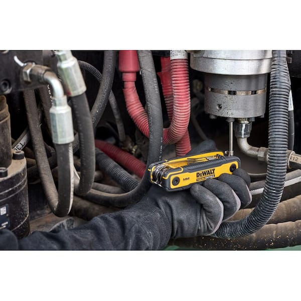 DEWALT TOUGHSERIES Metric Folding Locking Hex Key Set (8-Piece