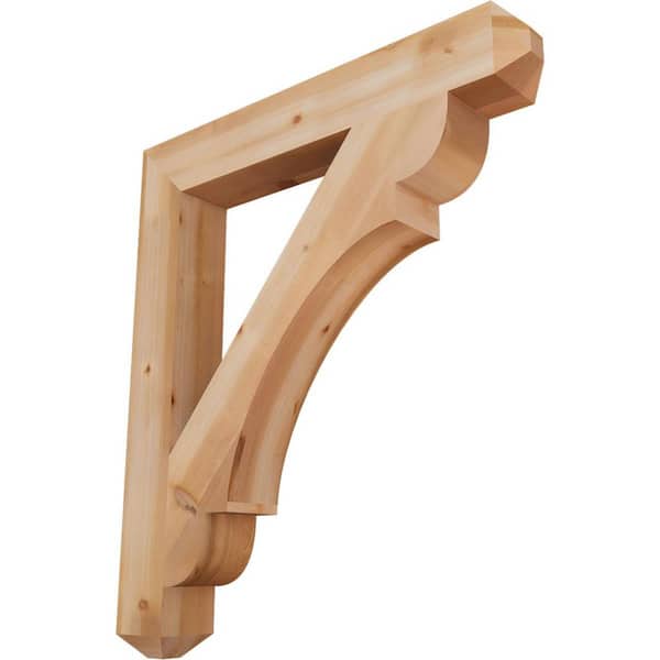 Ekena Millwork 5.5 in. x 48 in. x 42 in. Western Red Cedar Olympic Craftsman Smooth Bracket