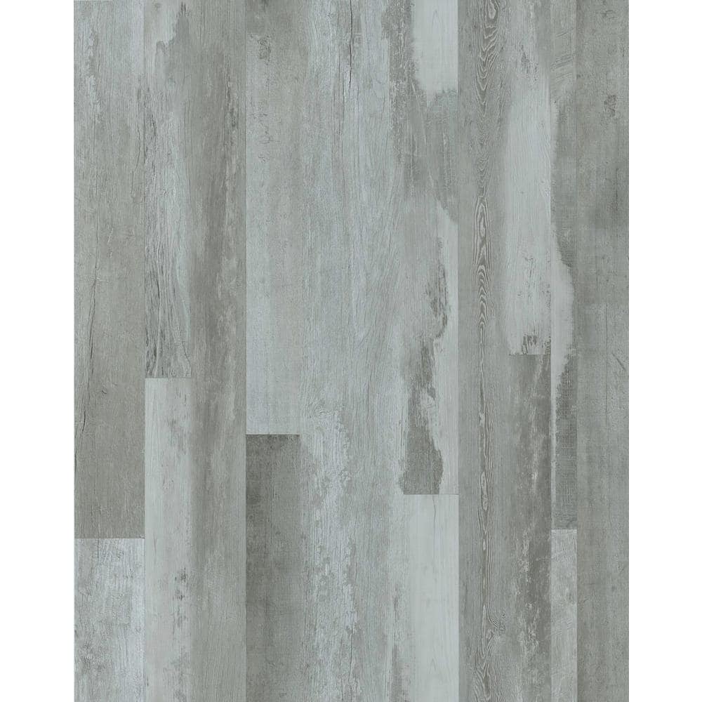 DuraDecor Weekend Warrior Arctic Distressed 3 MIL x 7-in W x 48-in L Peel & Stick Water Resistant Luxury Vinyl Flg (23.3 sf/case)