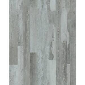 Take Home Sample - 7 in. x 12 in. Arctic Distressed Wood Peel and Stick Luxury Vinyl Planks Wall and Flooring