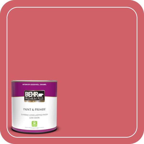 BEHR PREMIUM PLUS 1 qt. #140B-6 Italiano Rose Eggshell Enamel Low Odor Interior Paint & Primer