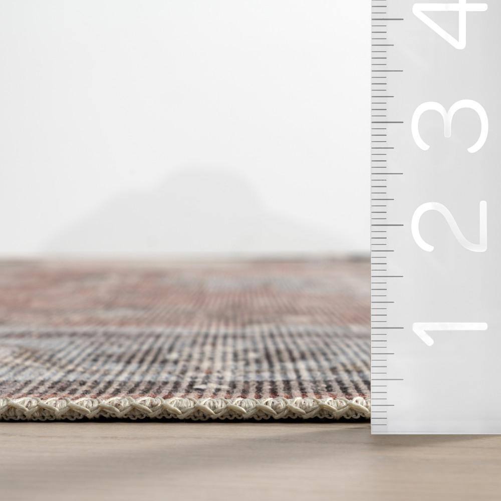 Daleyza Rust Red Cotton Medallion 5' x 8' Area Rug