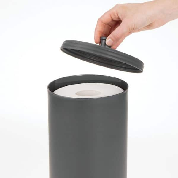 Dracelo Plastic Floor Stand 3-Roll Space-Saving Toilet Tissue