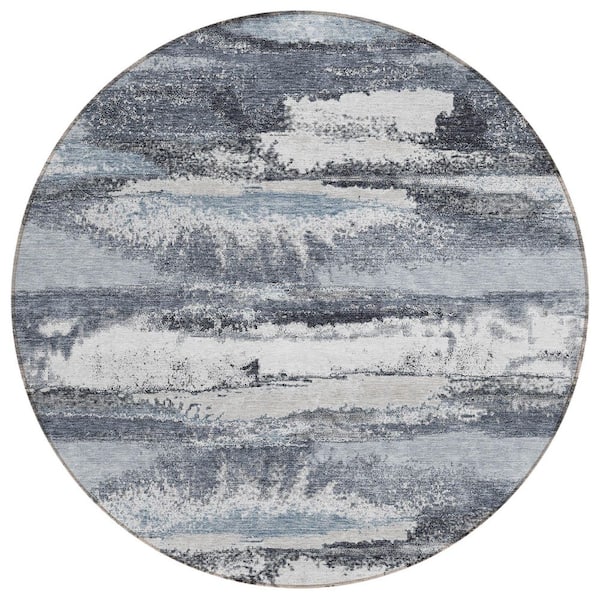 Addison Rugs Chantille Machine Washable Indoor/Outdoor Abstract ACN942 Gray 8 ft. x 8 ft. Area Rug
