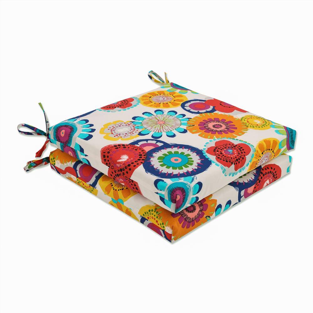 Bloomfield Multicolor Floral Outdoor Chair Cushions, Set of 2