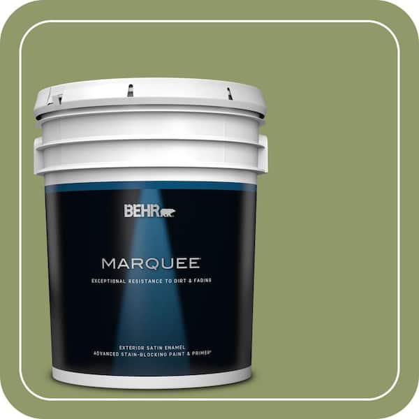 BEHR MARQUEE 5 gal. Home Decorators Collection #HDC-SP14-2 Exotic Palm Satin Enamel Exterior Paint & Primer