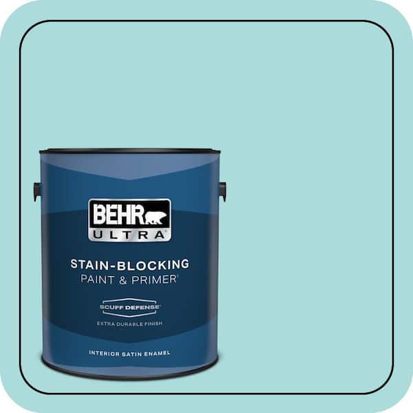 BEHR ULTRA 1 gal. #M460-2 Beachside Drive Extra Durable Satin Enamel Interior Paint & Primer