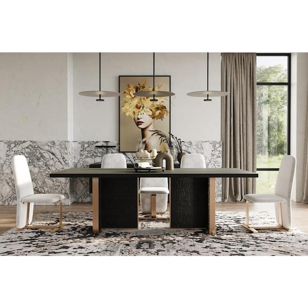 Tasha Modern Light Grey Velvet Dining Chair (Set of 2)