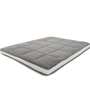 Japanese Floor Mattress 39 in. x 4 in. Sherpa Fleece Futon Mattress Roll Up Bed Outdoor Cushion Sleeping Pads