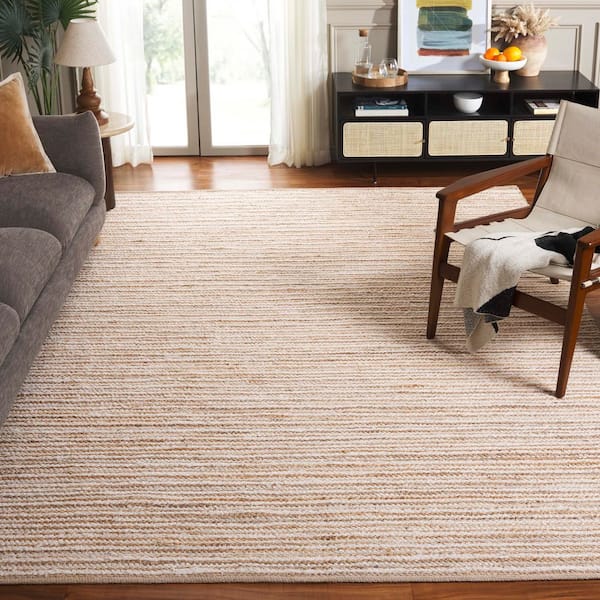 Cape Cod 8 ft. x 10 ft. Natural/Ivory Striped Abstract Area Rug