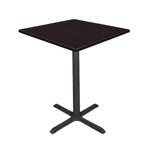 Regency Bucy Mocha Walnut 36 in. Square Cafe Table