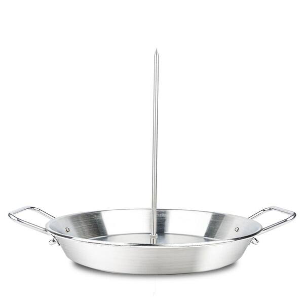 Vertical BBQ Skewer Rotisserie Stand with 2 Removable Spikes 8 in and 10 in for Tacos Al Pastor, Shawarma, Gyros