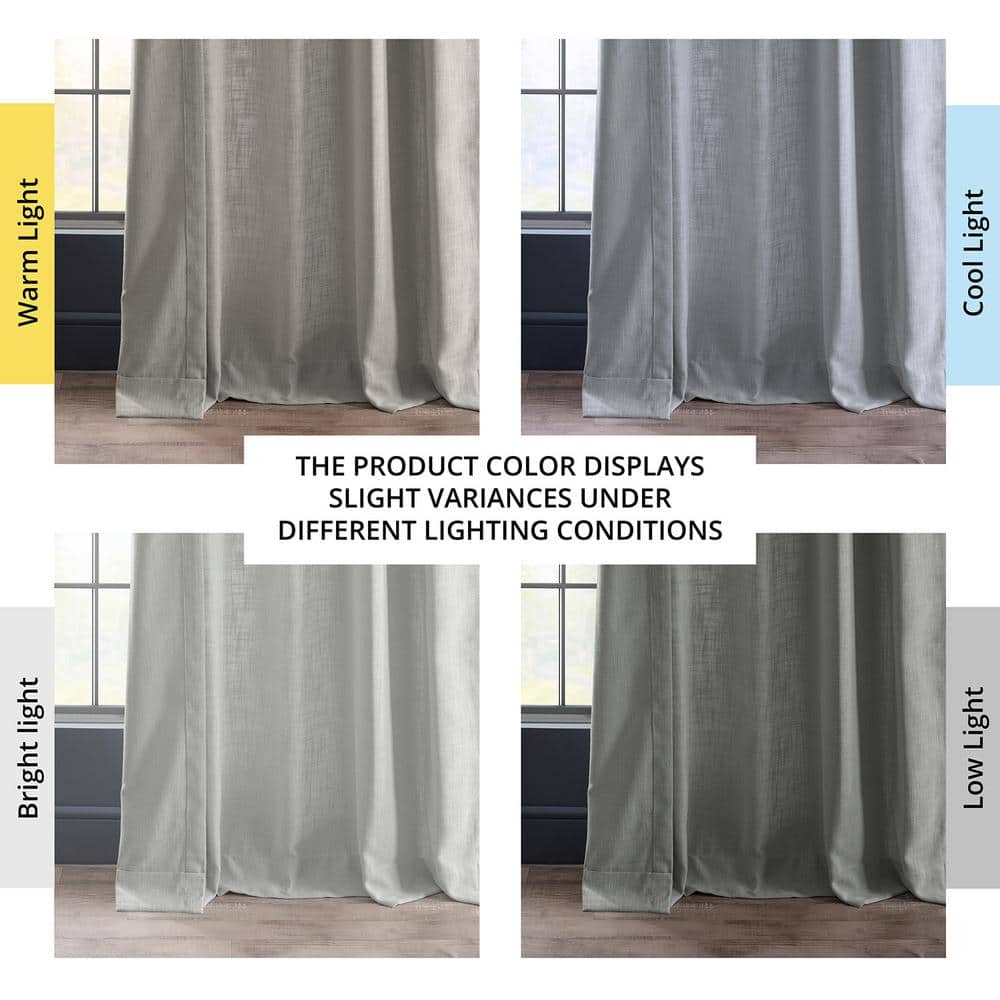 Ash Grey Sheer Linen Polyester Window Panel 50" x 84"