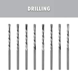 Rotary Tool 8-Piece Guide Point Drywall Cutting Bits (For Drywall)