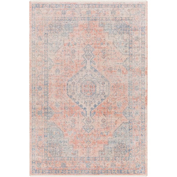 Livabliss Hayden Pink Medallion 5 ft. x 7 ft. Indoor Area Rug