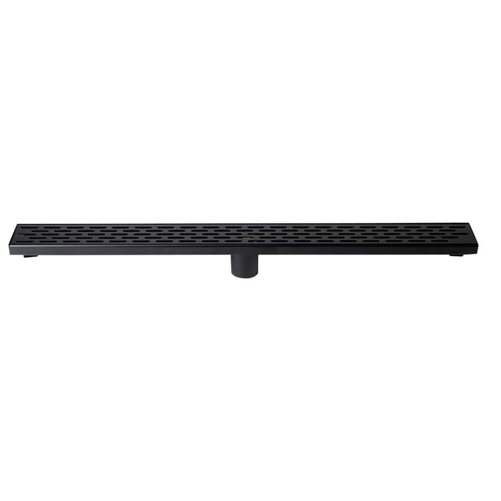 32'' Black Matte Stainless Steel Linear Shower Drain