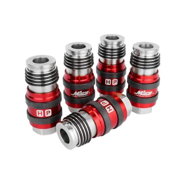 Milton 2-In-ONE 3/8 in. FNPT Universal Safety Exhaust Coupler (Box of 5)
