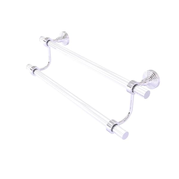 Allied Brass Pacific Grove Collection 30 in. Wall Mounted Double Towel Bar in Polished Chrome
