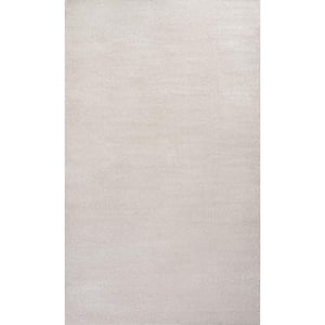 Haze Solid Low-Pile Ivory 10 ft. x 14 ft. Area Rug