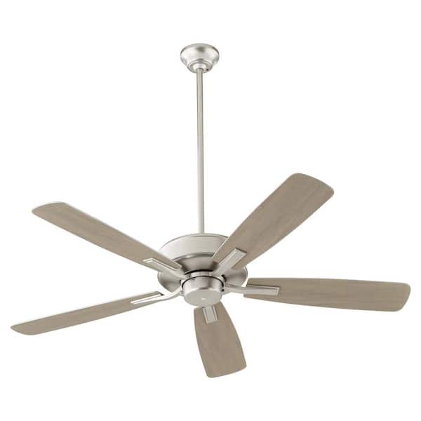quorum Ovation 52 in. Satin Nickel 5-Blades Ceiling Fan