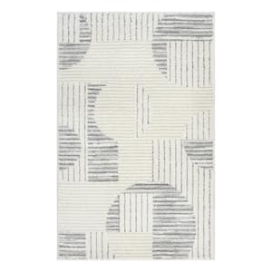 Nizza Collection Phoenix Ivory 3 ft. x 4 ft. Geometric Scatter Rug