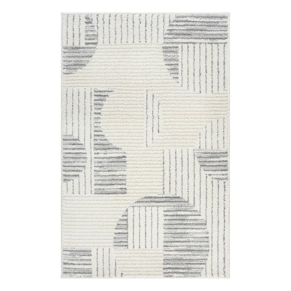 Concord Global Trading Nizza Collection Phoenix Ivory 3 ft. x 4 ft. Geometric Scatter Rug