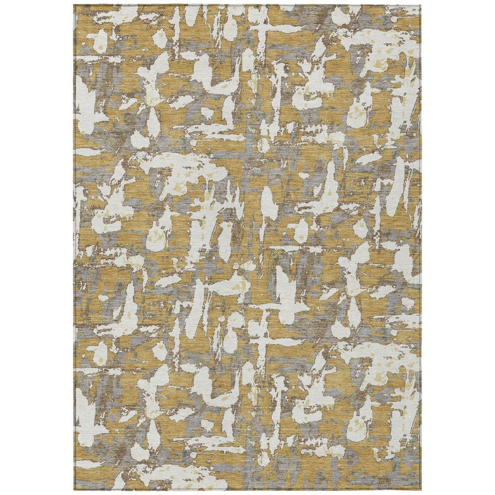 Chantille Machine Washable Indoor/Outdoor Abstract ACN2678 Gold 10 ft. x 14 ft. Area Rug price history on PriceWatchPro