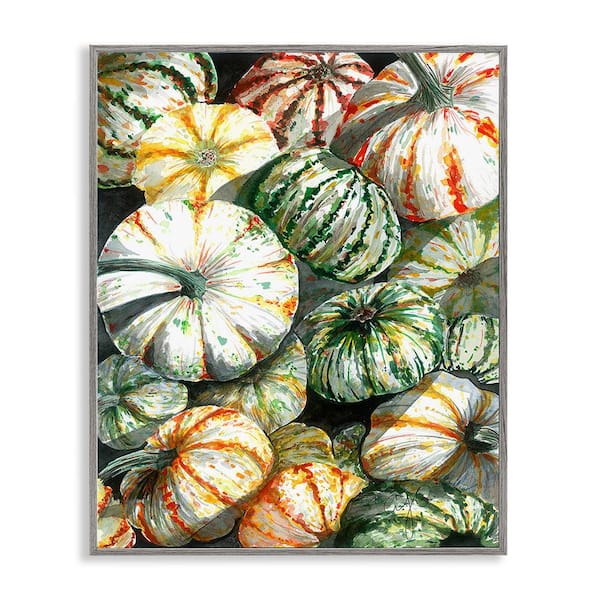 Stupell Industries Mixed Gourd Pattern by Alexandria Gilbert Kincaid 1-Piece Framed Graphic Print Nature Poster Art Print 14 in. x 11 in.