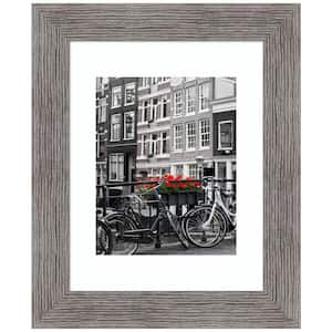 Pinstripe Plank Grey Narrow Picture Frame Opening Size 11 x 14 in. (Matted To 8 x 10 in.)