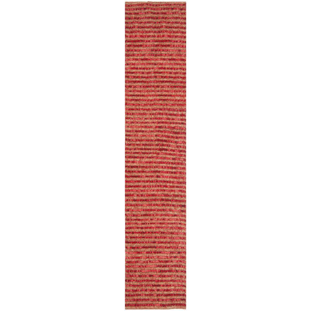 Hand-Knotted Red and Multicolor Wool Runner Rug, 2'6" x 8'