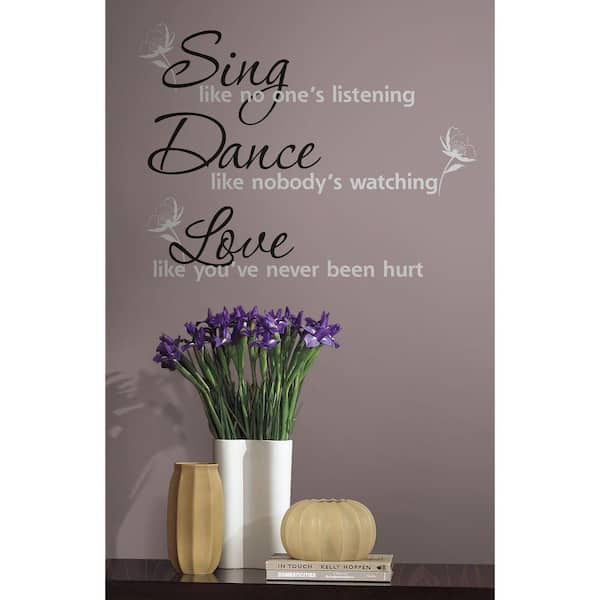 RoomMates Dance, Sing, Love Peel and Stick 16-Piece Wall Decals