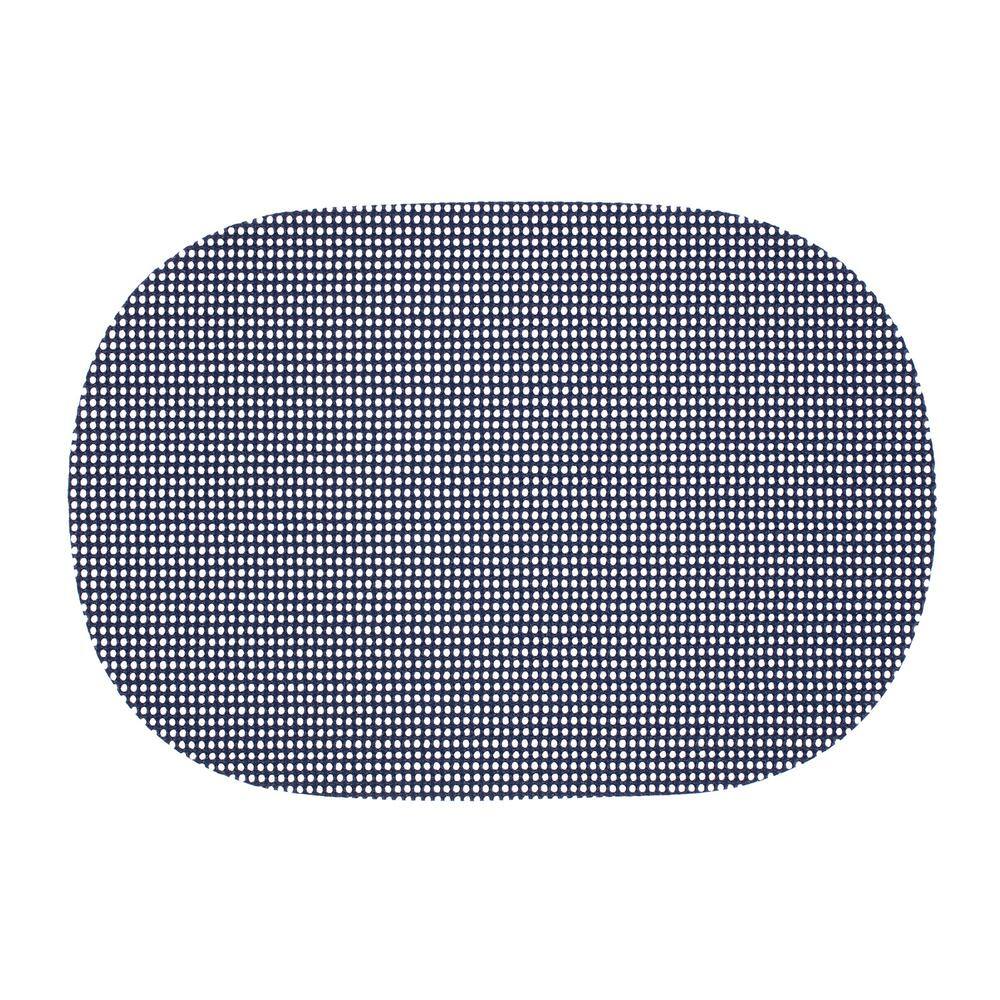Fishnet 17 in. x 12 in. Navy PVC Covered Jute Oval Placemat (Set of 6) price history on PriceWatchPro