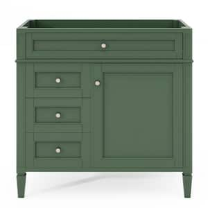 36 in. W x 18 in. D x 33 in. H Bath Vanity Cabinet without Top in Green