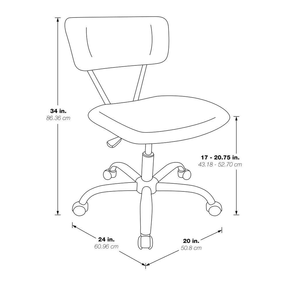 Vista Swivel Low-Back Task Chair in Gray Faux Leather