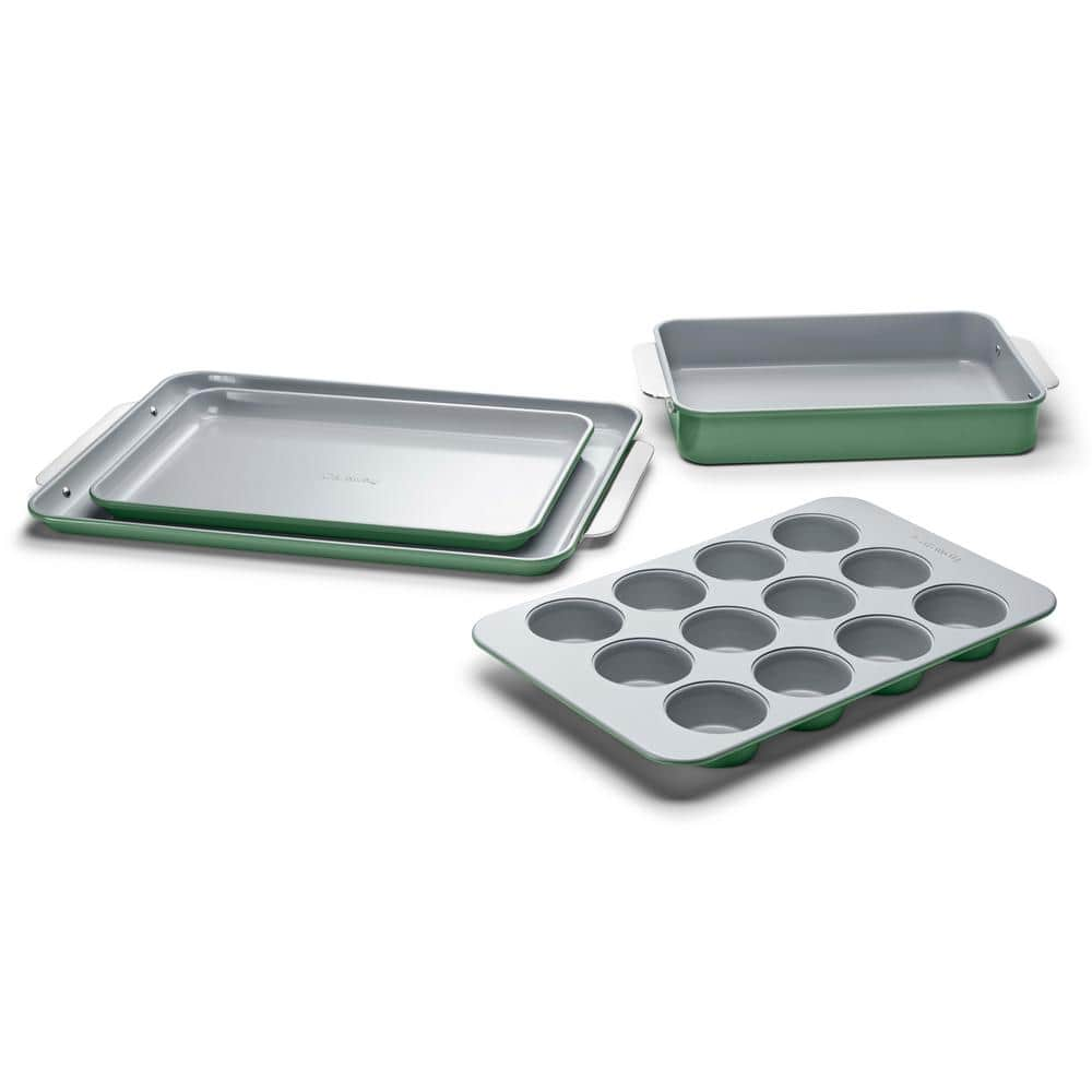 Caraway 11-Piece Nontoxic Ceramic Bakeware Set Sage