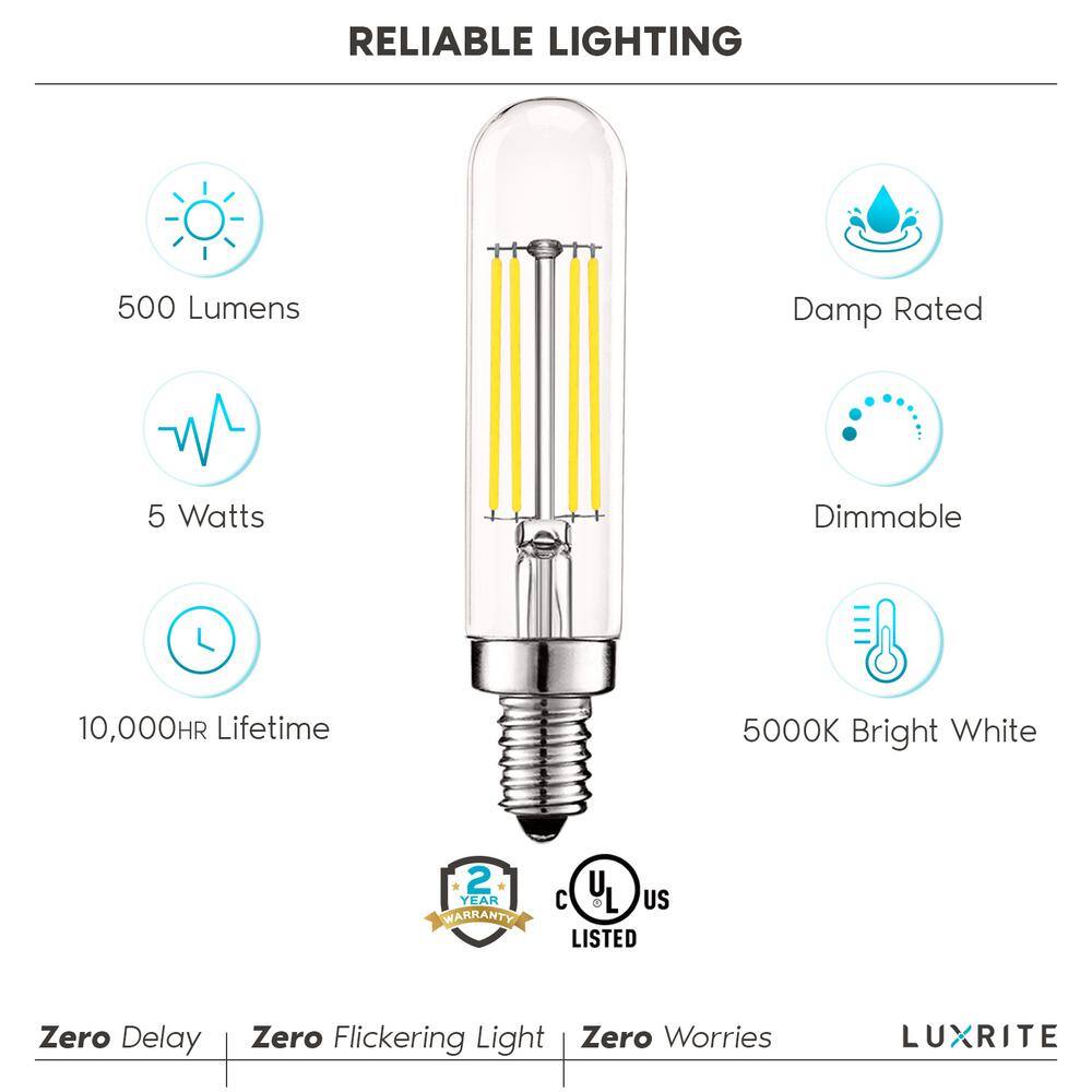 Bright White Dimmable LED Candelabra Light Bulbs 6-Pack