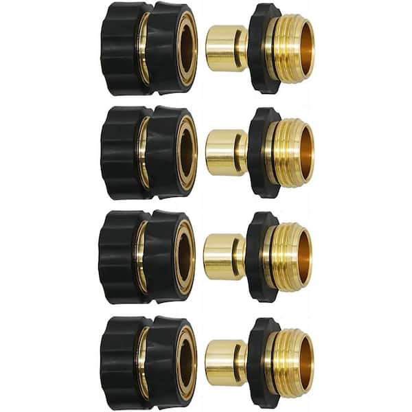 Cubilan 3/4 in. Garden Hose Fitting Quick Connector Male and Female Set, (Set of 2)
