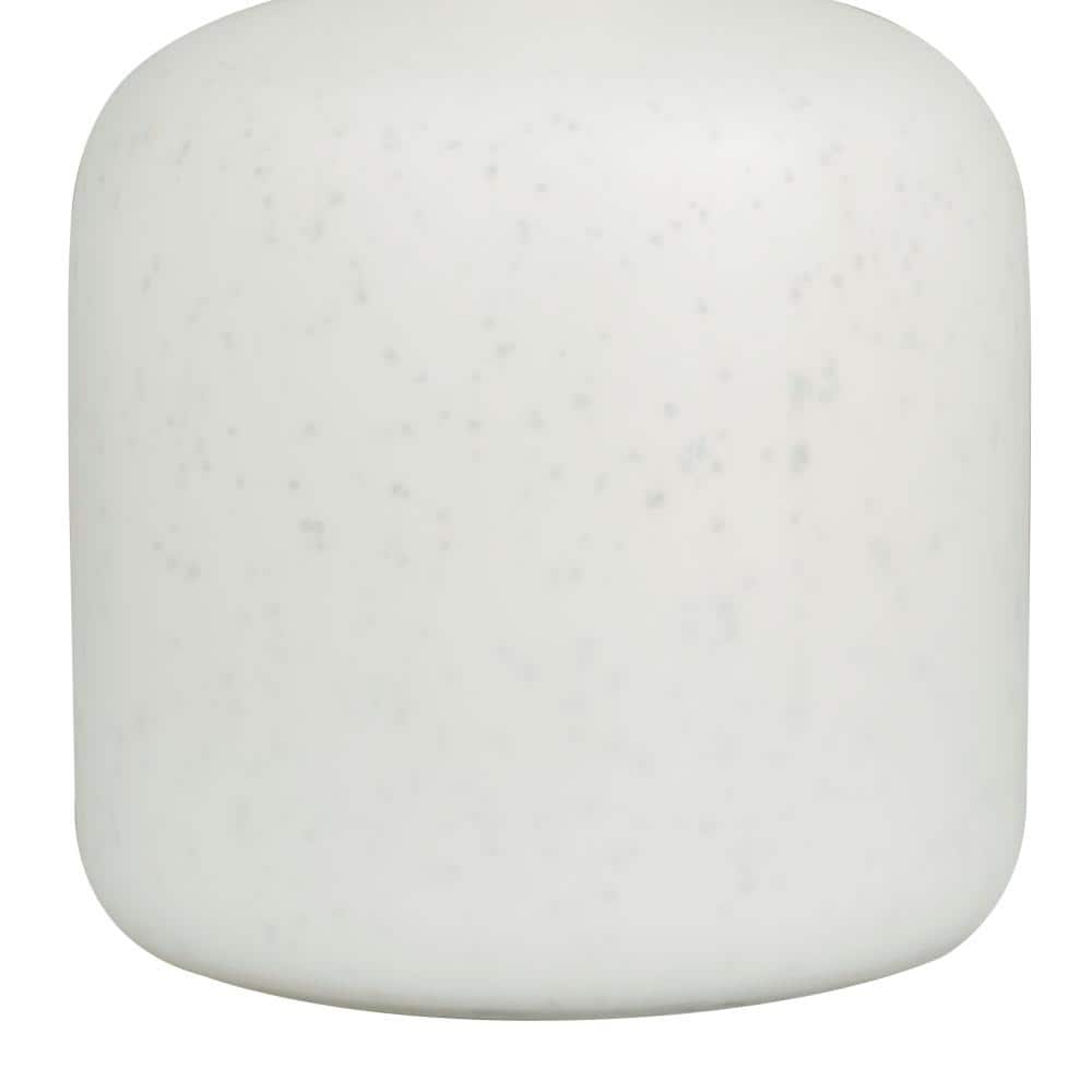White and Gold Round Glass Decorative Vase