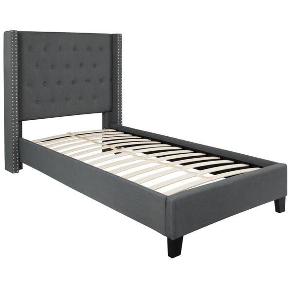 Flash Furniture Dark Grey Twin Platform, Gray Twin Platform Bed